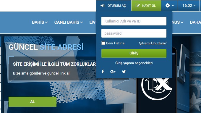 1xbet Şifremi Unuttum