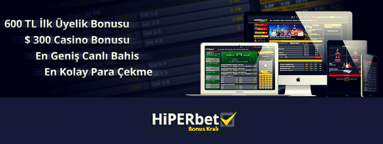 Hiperbet 600 TL ilk para yatırma bonusu