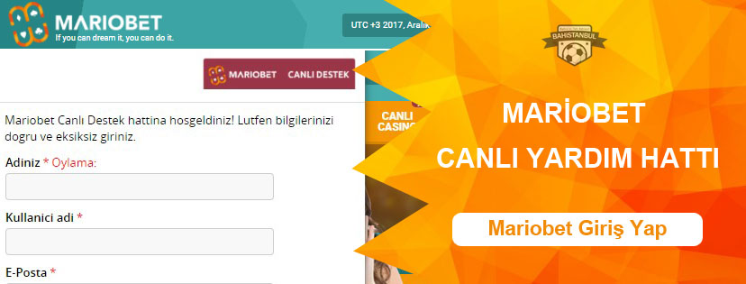 Mariobet Canlı Yardım